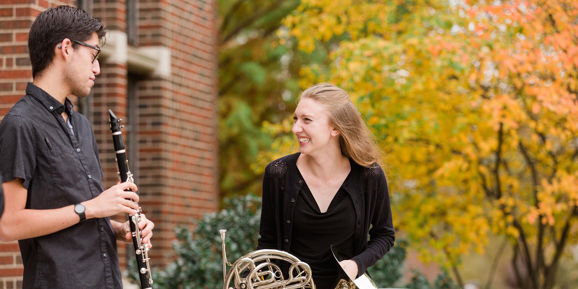 Students Outside The Conservatory Of Music